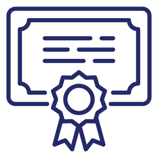 Icon of a certificate