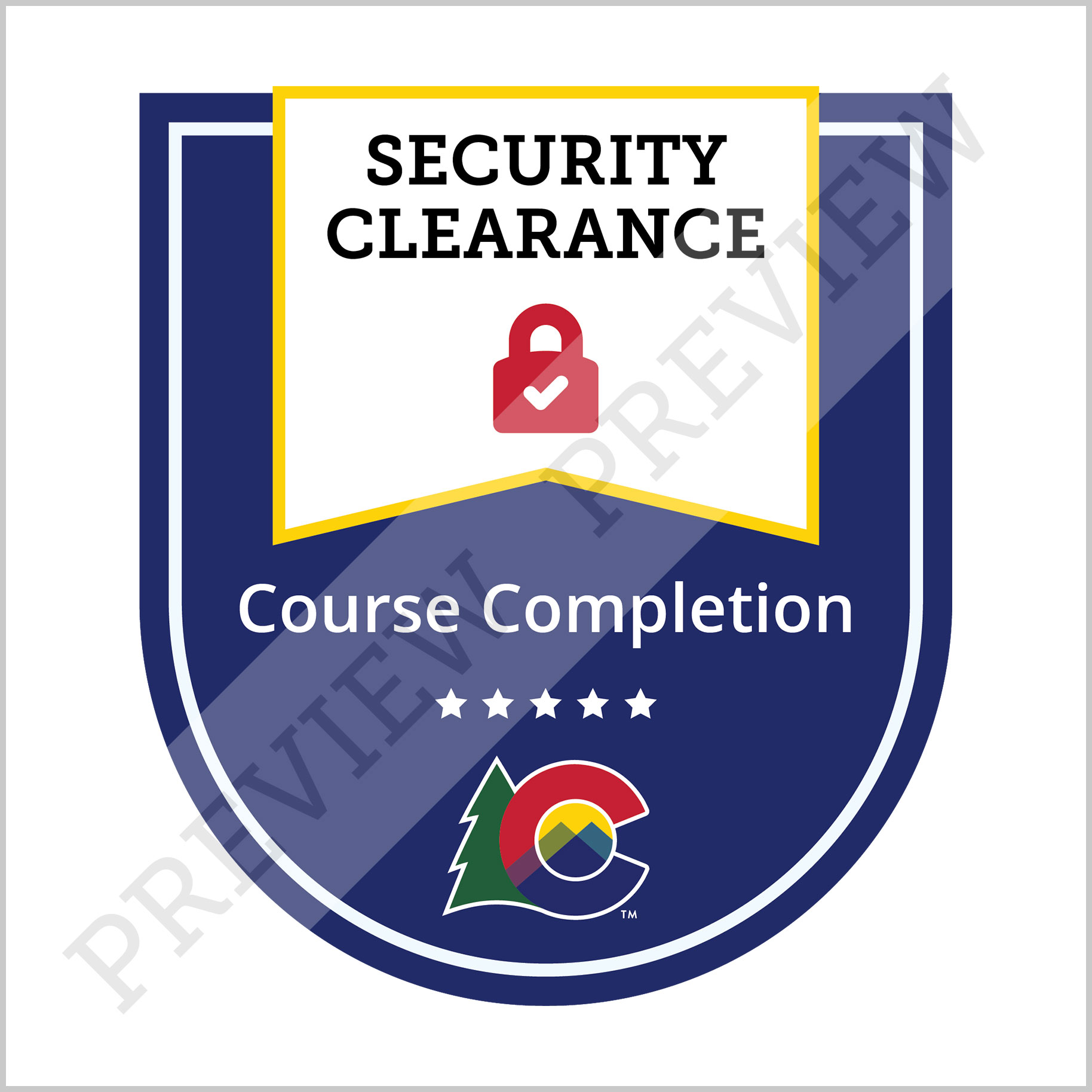 Security Clearance Course Completion Badge (Preview)