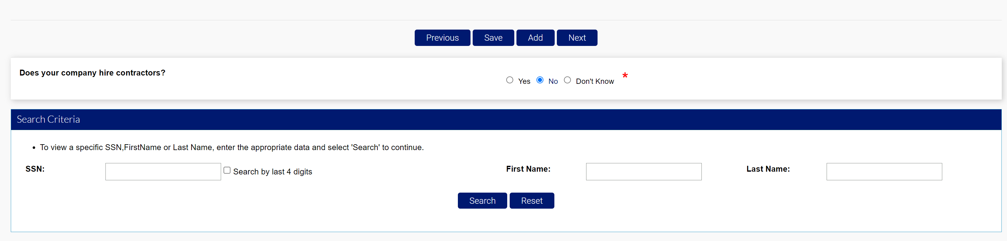 Search Criteria module.